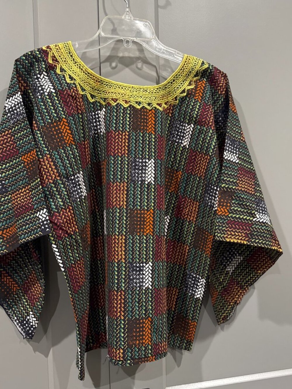 Men’s Clothing African Kente Print Dashiki Top African Ethnic Shirt Small